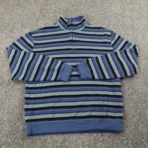 Pendleton‎ Sweater Mens Large Blue Half Zip Pullover Mock Neck Sweatshirt Casual